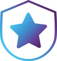 star shield modern gradient icon png