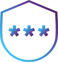 password shield modern gradient icon png