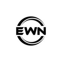 EWN letter logo design in illustration. Vector logo, calligraphy designs for logo, Poster, Invitation, etc.