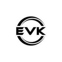 EVK letter logo design in illustration. Vector logo, calligraphy designs for logo, Poster, Invitation, etc.