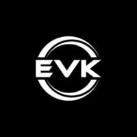 diseño del logotipo de la letra evk en la ilustración. logotipo vectorial, diseños de caligrafía para logotipo, afiche, invitación, etc. vector