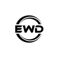 diseño de logotipo de letra ewd en ilustración. logotipo vectorial, diseños de caligrafía para logotipo, afiche, invitación, etc. vector