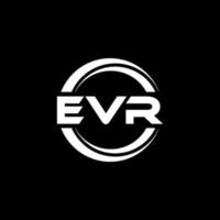 diseño del logotipo de la letra evr en la ilustración. logotipo vectorial, diseños de caligrafía para logotipo, afiche, invitación, etc. vector