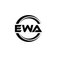 EWA letter logo design in illustration. Vector logo, calligraphy designs for logo, Poster, Invitation, etc.