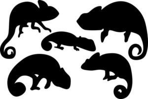 Chameleon silhouette vector for websites, graphics related artwork