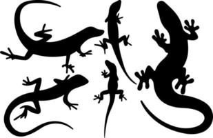 vector de silueta de lagarto para sitios web, obras de arte relacionadas con gráficos