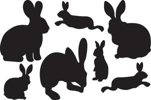 vector de silueta de conejo para sitios web, obras de arte relacionadas con gráficos