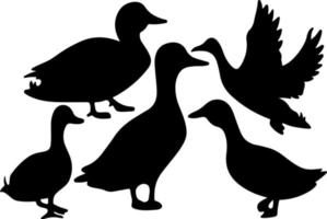 Duck silhouette vector for websites, graphics related artwork