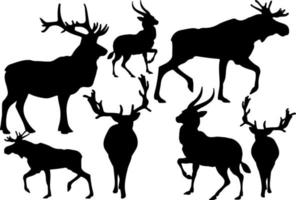 Deer silhouette vector for websites, graphics related artwork