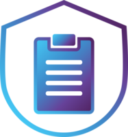 task shield modern gradient icon png