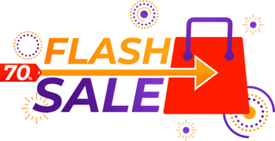 bannière de vente flash png