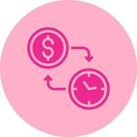 el tiempo es dinero vector icono