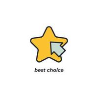 Vector sign best choice symbol is isolated on a white background. icon color editable.