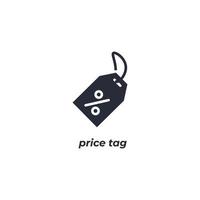 Vector sign price tag symbol is isolated on a white background. icon color editable.