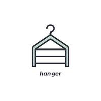 Vector sign hanger symbol is isolated on a white background. icon color editable.