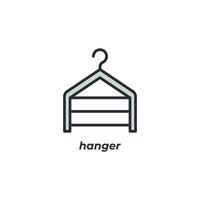 Vector sign hanger symbol is isolated on a white background. icon color editable.