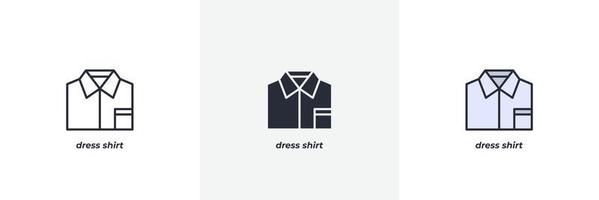 dress shirt icon. Line, solid and filled outline colorful version, outline and filled vector sign. Idea Symbol, logo illustration. Vector graphics