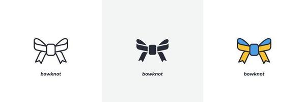 bowknot icon. Line, solid and filled outline colorful version, outline and filled vector sign. Idea Symbol, logo illustration. Vector graphics