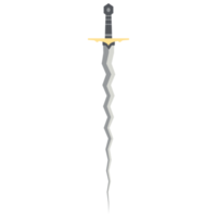 zwaard zigzag lang keris een overhandigd twee kant scherp Zwaarden ridder wapen png