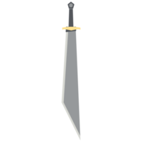 Dragon slayer espada machete dos manos un lado afilado clásico arma png