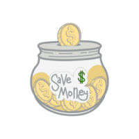 saving money save box and jar collection set png