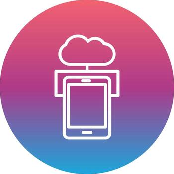 icono de vector de red de nube