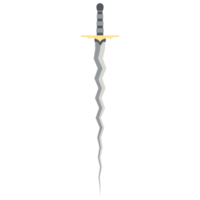 schwert zickzack lang keris einhändig zweiseitig scharfe schwerter ritter waffe png