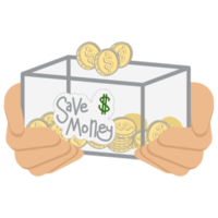 saving money save box and jar collection set png