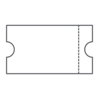 autocollant ticket bullet journal dessin au trait png