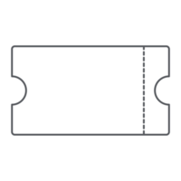 autocollant ticket bullet journal dessin au trait png