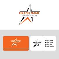 Abstract ecology company branding logo design, template design with star shape vector