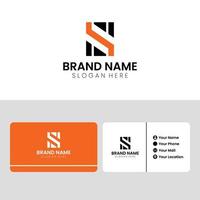 Abstract corporate branding logo design, template design with initial S shape vector
