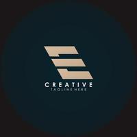 Abstract corporate branding logo design, logo design template with letter E icon vector