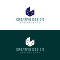 Abstract corporate branding logo design, logo template design with hexagon geometry vector