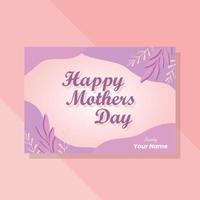 Happy mother's day greeting card design template for loved ones vector