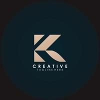 Abstract corporate branding logo design, logo template design with letter K icon vector