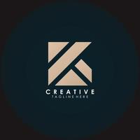 Abstract corporate branding logo design, logo template design with letter K icon vector