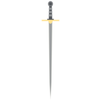 Needle Sword One Handed Two Side Sharp Classic Weapon png