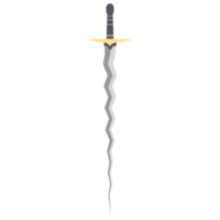 schwert zickzack lang keris einhändig zweiseitig scharfe schwerter ritter waffe png