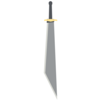 Dragon slayer espada machete dos manos un lado afilado clásico arma png