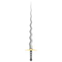 espada ziguezague longo keris uma mão dois lados espadas afiadas cavaleiro arma png