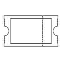 autocollant ticket bullet journal dessin au trait png