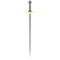 Needle Sword One Handed Two Side Sharp Classic Weapon png