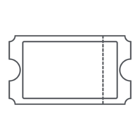 autocollant ticket bullet journal dessin au trait png