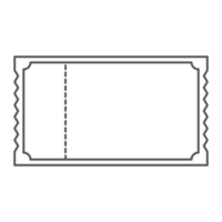 autocollant ticket bullet journal dessin au trait png