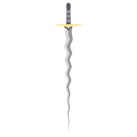 Sword Zigzag Long Keris One Handed Two Side Sharp Swords Knight Weapon png