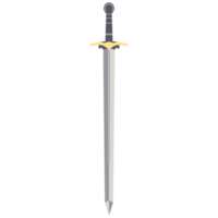 Sword Two Handed Two Side Sharp Swords Samurai Knight Weapon png