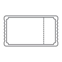 autocollant ticket bullet journal dessin au trait png