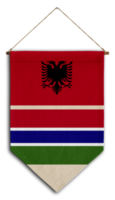 bandeira relação país pendurado tecido viagem consultoria de imigração visto transparente Albânia Gâmbia png