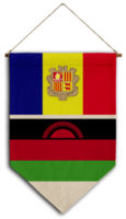 vlag relatie land hangende kleding stof reizen immigratie advies Visa transparant Malawi Andorra png